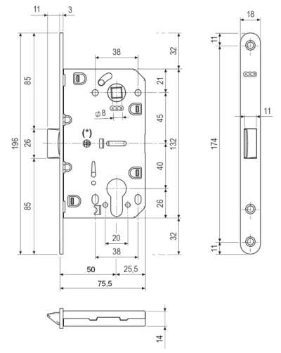 Замки межкомнатные врезные-0679859931